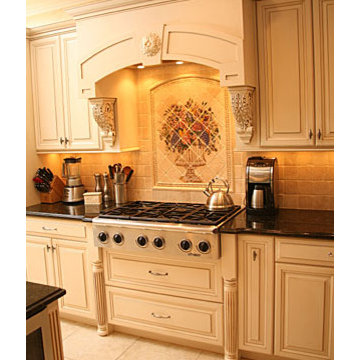 Arched Range Hood with Corbels