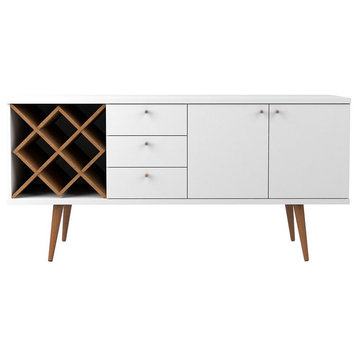 Utopia Sideboard in Off White and Maple Cream