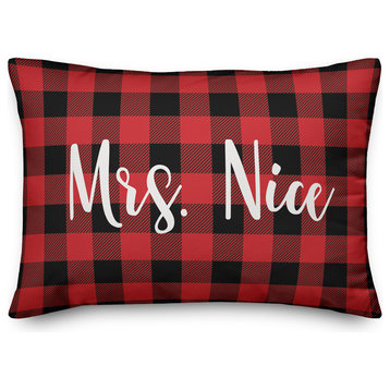 Mrs. Nice, Buffalo Check Plaid 14x20 Lumbar Pillow