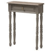 Noemie Country Cottage Farmhouse Brown 1-Drawer Console Table