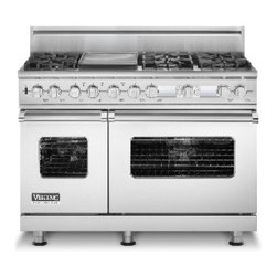 Viking 48" Pro-style Dual-fuel Range, Stainless Steel Natural Gas | VDSC548T6GSS - Gas Ranges And Electric Ranges
