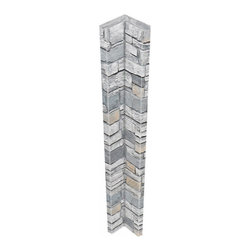 140-CT1-ALPINE DEEP STACKED STONE INSIDE CORNER - 48"H X 3&frac12;" W X 1 &frac12;"D - Wall Panels