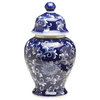 14" Blue & White Ginger Jar