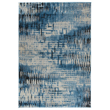 Addison Plano Abstract Stripes Blue Area Rug, 3'3"x5'3"