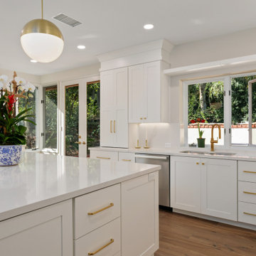 Classic white and gold kitchen