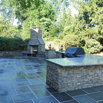 Outdoor Living Space - Bluestone, Patio, Outdoor Kitchen, Fire Place, Bar