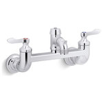 Kohler - Kohler Triton Bowe Service Sink Faucet, Polished Chrome - With a practical design and solid brass construction, Triton Bowe faucets are an exceptional value. This competitively priced Triton Bowe shelf-back service sink faucet features two lever handles in Polished Chrome.
