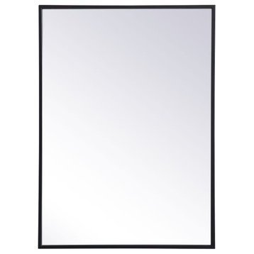 Elegant Lighting MR572028 Wyn 20" x 28" Framed Single Door - Black