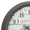 Vintage Brown Metal Wall Clock 52503