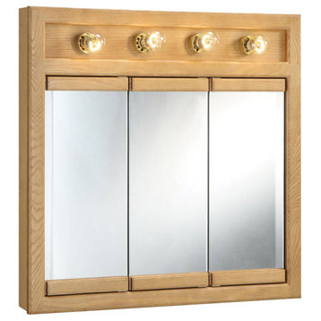 Design House 530600 Richland 30" x 30" Framed Triple Door - Nutmeg Oak