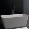 ADM Rectangular Freestanding Bathtub, Matte White, 58.3"