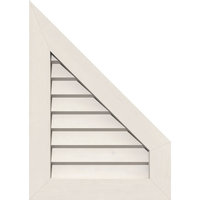 36"x36" Half Peaked Top Right PVC Gable Vent, 1"x4" Flat Trim Frame