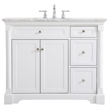 Elegant Decor 42" Single Bathroom Vanity, White