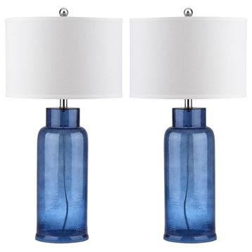 Bottle Glass Table Lamp ZMT-LIT4157C (Set of 2) - Blue/White Shade
