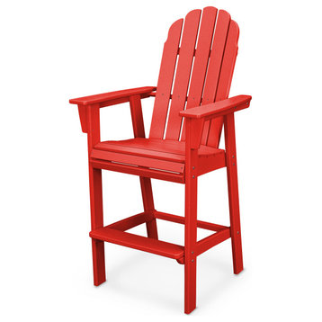 POLYWOOD Vineyard Adirondack Bar Chair, Sunset Red