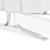 Zuri Furniture Modern Astoria Lounge Chair Smooth White Leather Chrome Legs