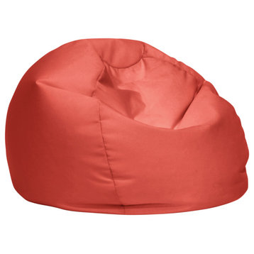 Sorra Home Coral Indoor/Outdoor Bean Bag Chair for All Ages
