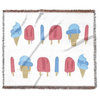 "Cool Treats in the Summer Heat" Woven Blanket 60"x50"