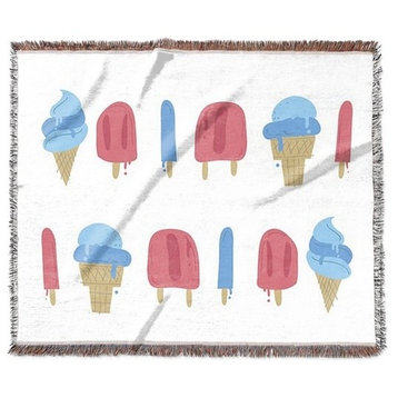 "Cool Treats in the Summer Heat" Woven Blanket 60"x50"