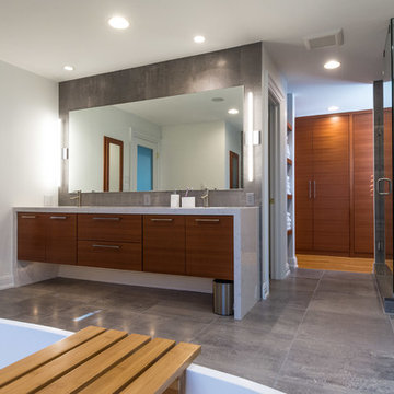 Dated Master Bath Gets a Contemporary Face-lift