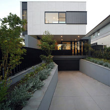 Retaining wall handrail and stairs