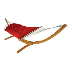 Hatteras Hammocks Large Tufted Hammock - Jockey Red - Hammocks And Swing Chairs