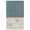 Linum Home Textiles Turkish Cotton Braelyn Embellished Hand Towel, Teal