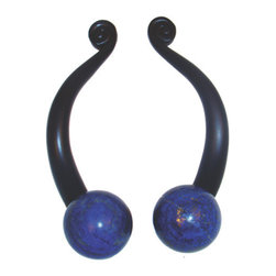 Myterra Gemstone Hardware - Gemstone 4" Cabinet Pull, Lapis Sphere - Cabinet And Drawer Handle Pulls