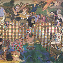 Joyce Garner "long table" 86 x 205" (approx 7 x 17') oil - Paintings