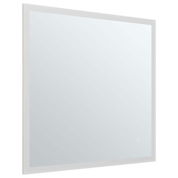Aluminum Mirror, LED Anti-Fog, Warm/Cool Light Feature, 30x30, Rectangular
