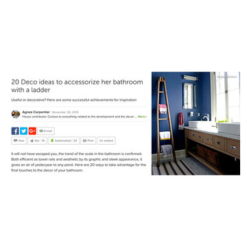 20 Deco ideas to accessorize her bathroom with a ladder