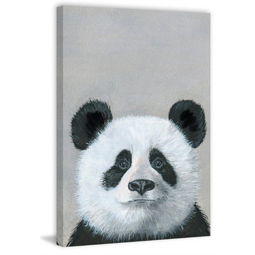 "Panda in Deep Thought" Painting Print on Wrapped Canvas, 20"x30"