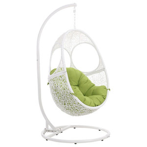 Encase Swing Outdoor Wicker Rattan Lounge Chair Tropical Hammocks And Swing Chairs By Modway