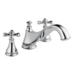 Delta Cassidy 3-Hole Roman Tub Trim - Low Arc Spout - Bathtub Faucets