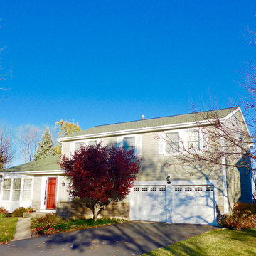 Libertyville, IL Split Level House Taupe Exterior Remodel