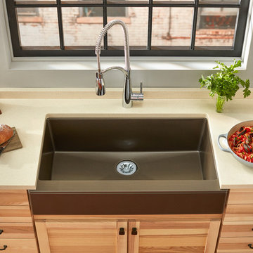 Elkay Quartz Luxe 35-7/8" x 20-15/16" x 9" Single Bowl Farmhouse Undermount Sink