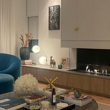 Open Fireplace Design with Natural Fuel