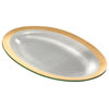 Annieglass Roman Antique Large Oval Platter, Gold
