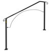 Handrails for Outdoor Steps Wrought Iron Stair Railing Black Handrails, For 3-4 Steps