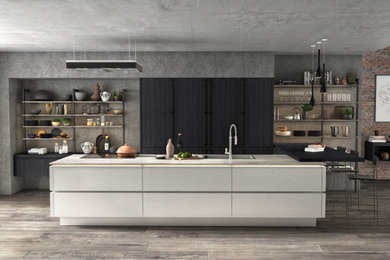 Inspiration for an industrial kitchen remodel in Los Angeles