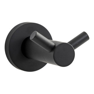 italia FL9324 Florence Series Double Robe Hook in Matte Black Mounting