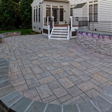 Fairfax Patio with Bar, Water Feature & Sitting Walls