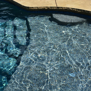 Freeform Style Pool with Waterfall and Waterslide