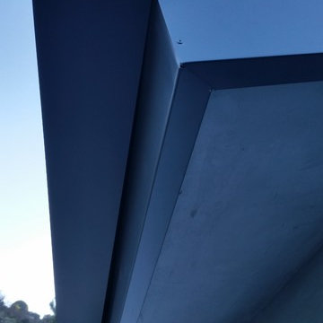 Fascia Wrap, Custom Sectional Slant Back Box Gutters in Studio City