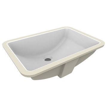 Fusion Undermount Ceramic Basin Sink, Glossy White