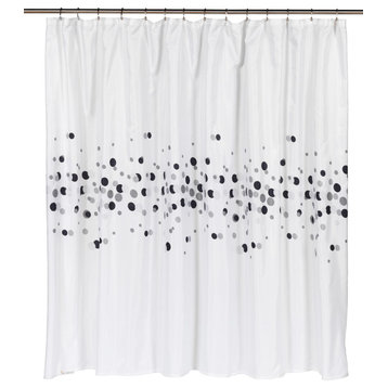 Extra Long "Dots" Fabric Shower Curtain