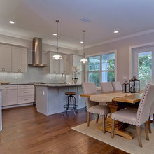 Kitchen with all handles and no knobs