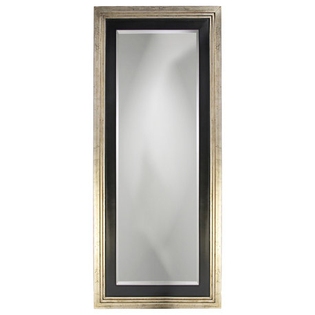 Howard Elliott Dawson Silver And Black Leaner Mirror