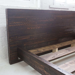 Dark Rustic Platform Bed - Platform Beds