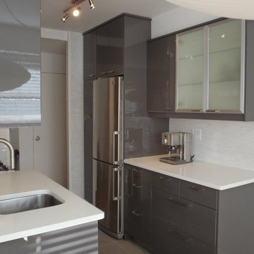 IKEA Kitchen: Abstrakt Gray in Brooklyn